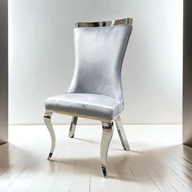 Basilicata Gold Chair (2/CTN) White, Gray, & Black