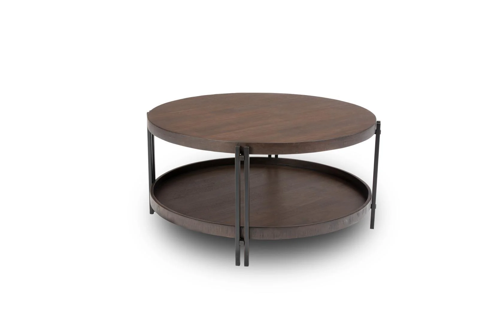 Flexsteel Prairie Round Cocktail Table with Casters