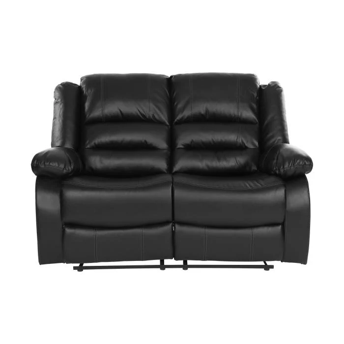 Jarita Double Reclining Loveseat in Black