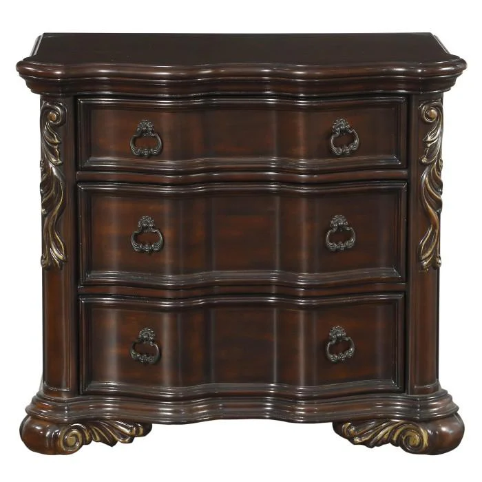 Royal Highlands 3 Drawer Nightstand in Rich Cherry 1603-4