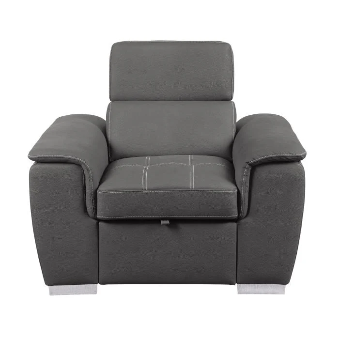 8228GY-1 - Chair with Pull-out Ottoman