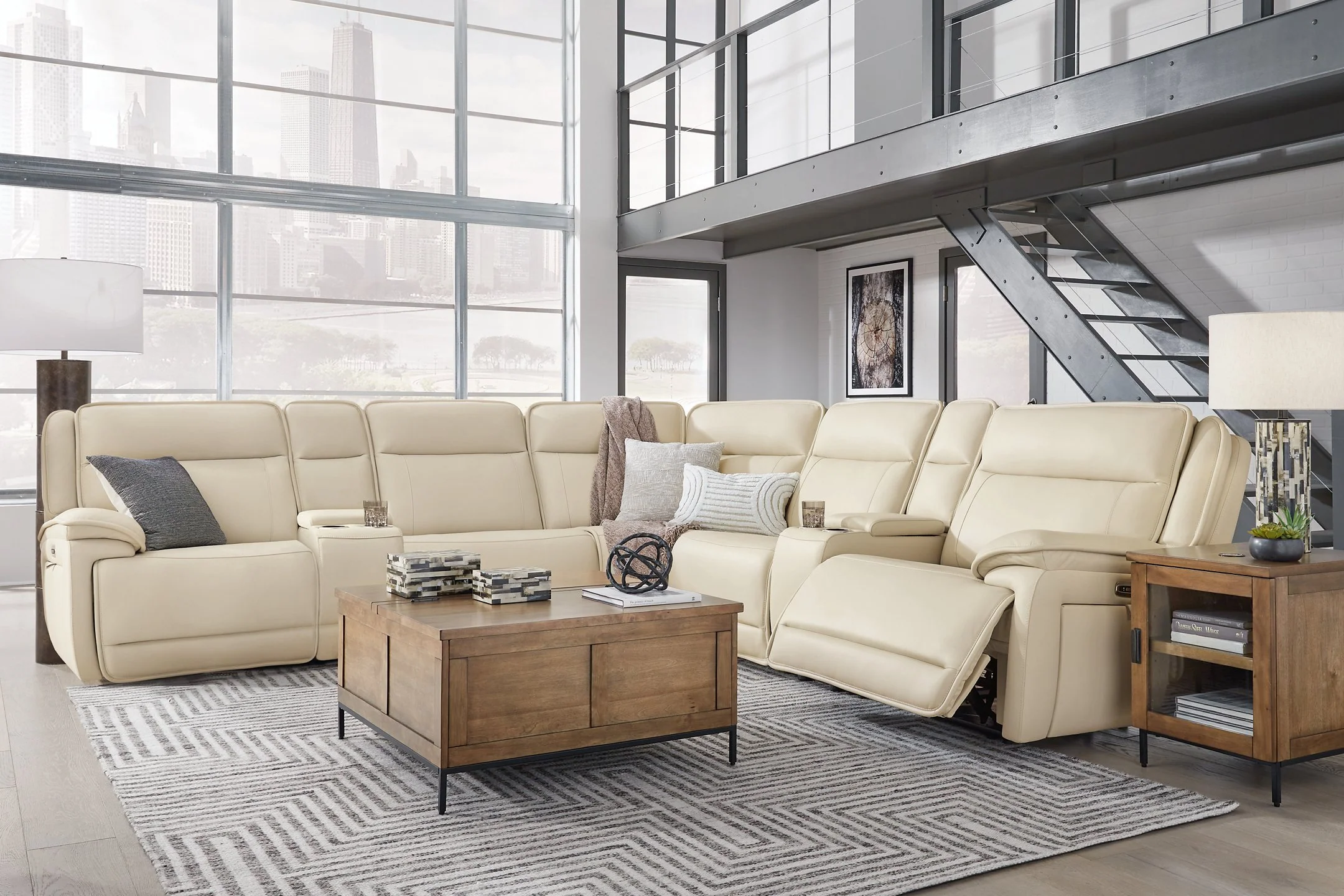 Double Deal Reclining Sectional with 2 Consoles