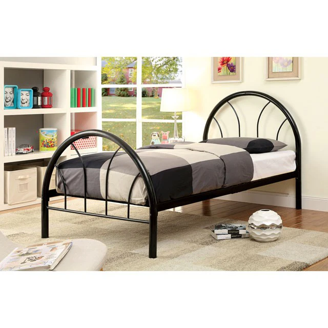 Rainbow Full Bed Black, White, Silver, Black, & Green