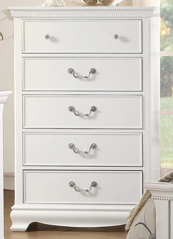 Lucida 5 Drawer Chest in White 2039W-9