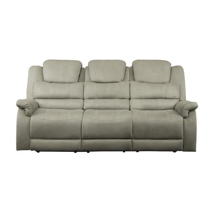 Shola Double Reclining Sofa in Gray