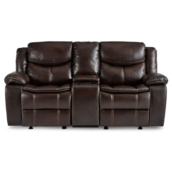 Bastrop Double Glider Reclining Loveseat in Brown 8230BRW-2
