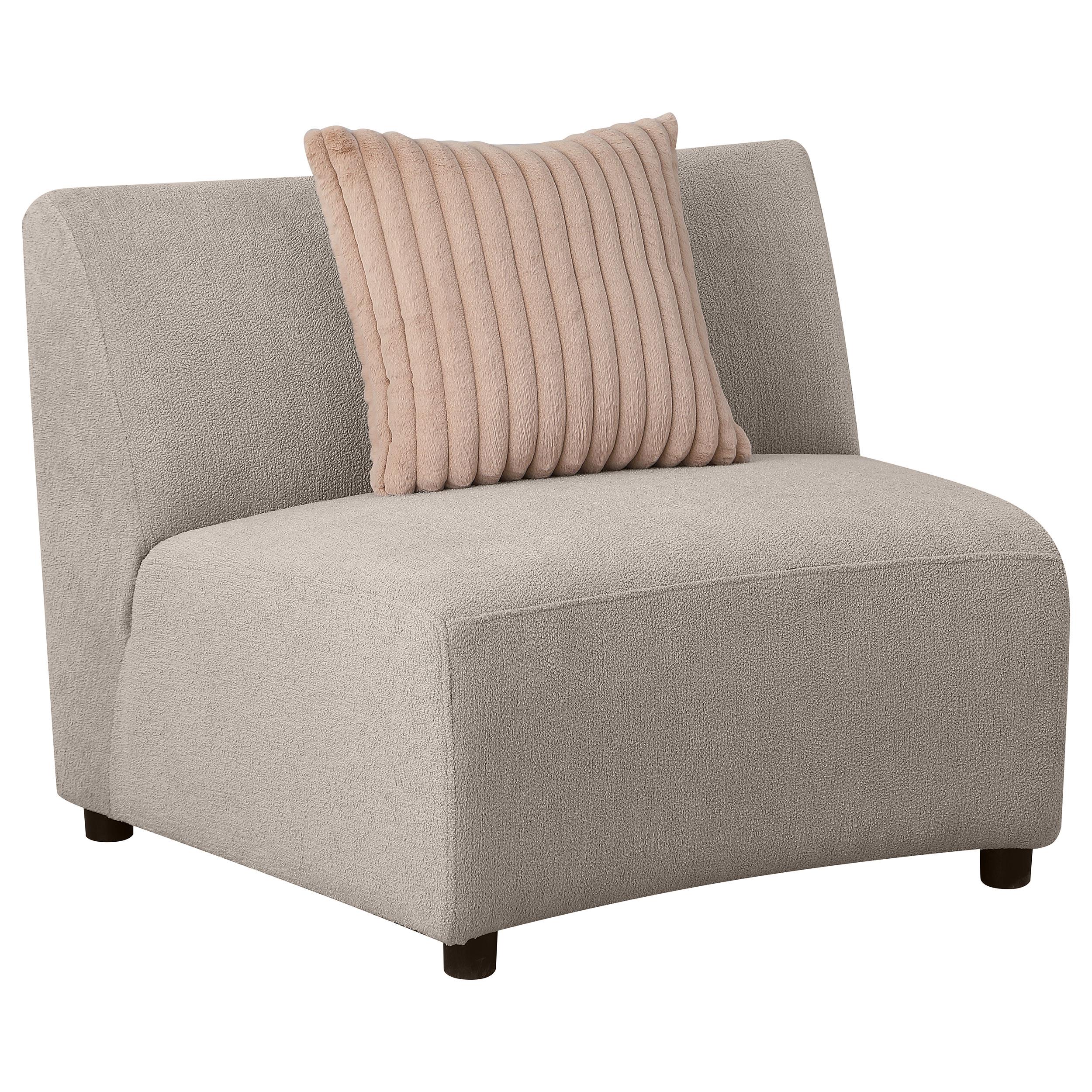 Fayette Upholstered Armless Chair Greige