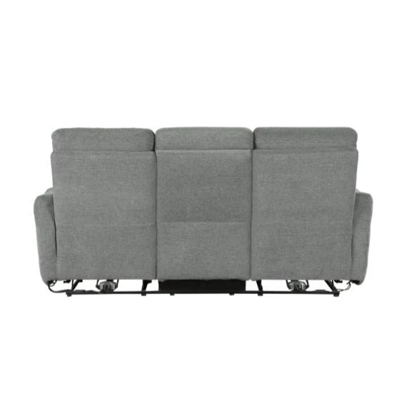 Edition Power Double Lay Flat Reclining Sofa in Dove Grey 9804DV-3PWH