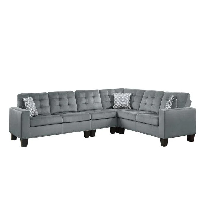 Lantana 2-Piece Reversible Sectional in Gray 9957GYSC