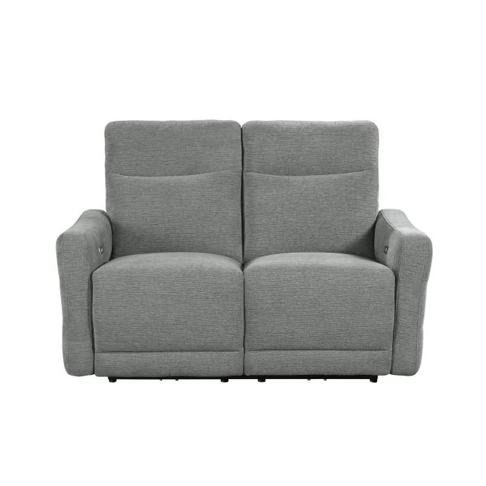 Edition Power Double Lay Flat Reclining Loveseat in Dove Grey 9804DV-2PWH