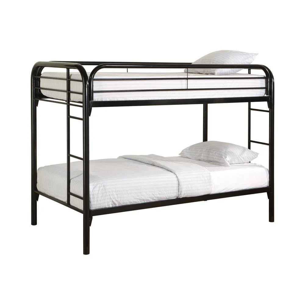 Morgan Twin Over Twin Bunk Bed Black & White