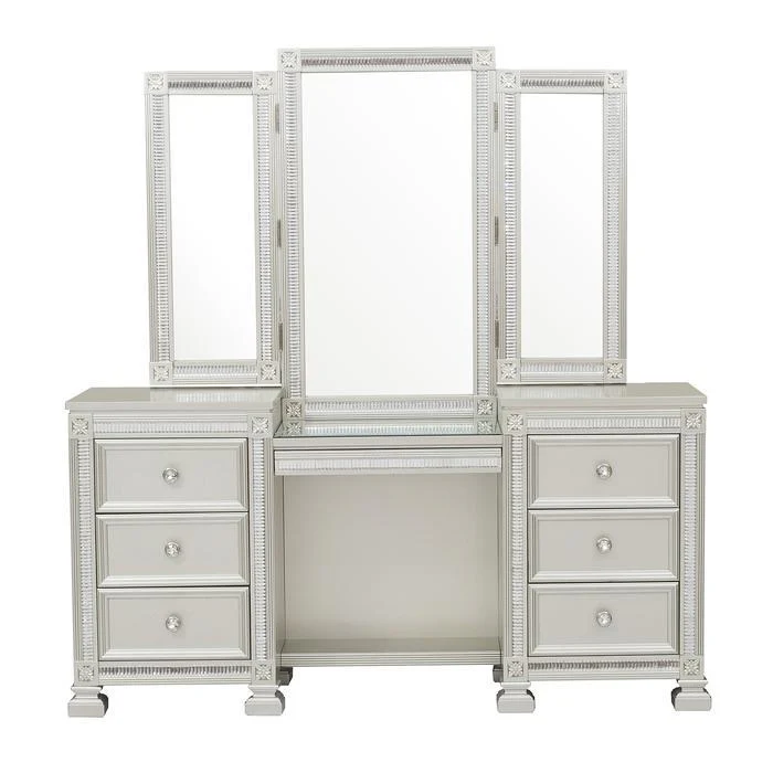 Bevelle (4)Vanity Dresser with Mirror