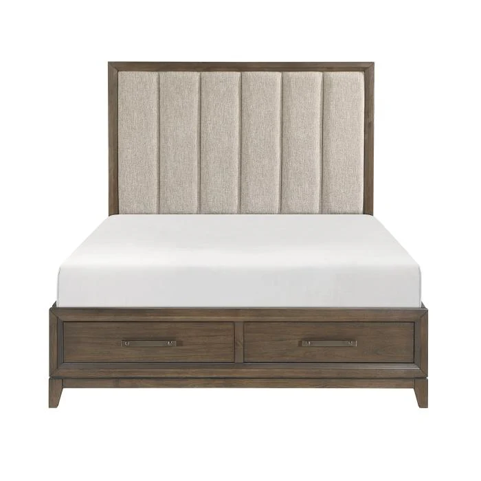 Cambridge (3) California King Platform Bed with Footboard Storage