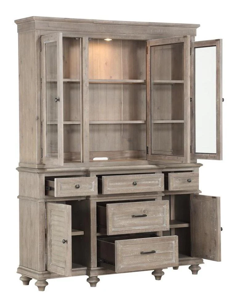 Cardano Buffet & Hutch in Light Brown 1689BR-50
