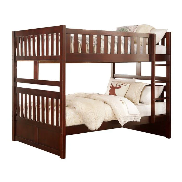 Rowe Full/Full Bunk Bed in Dark Cherry B2013FFDC-1
