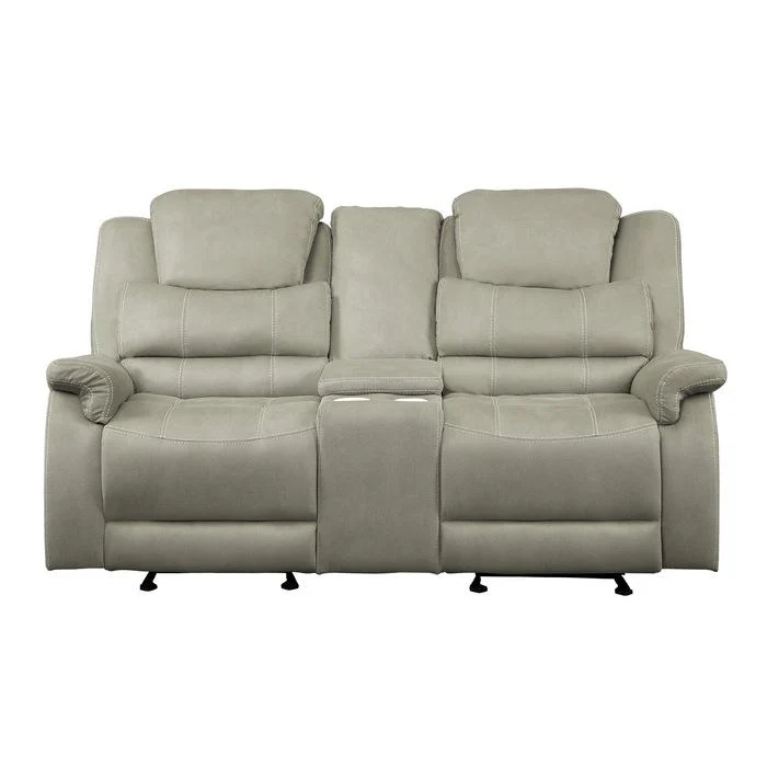 Shola Double Reclining Loveseat in Gray