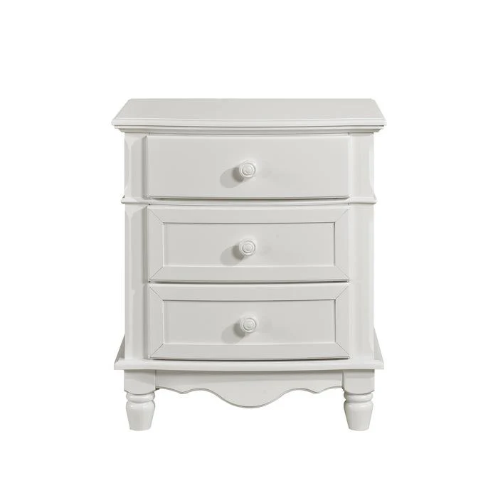 Clementine 3 Drawer Night Stand in White B1799-4