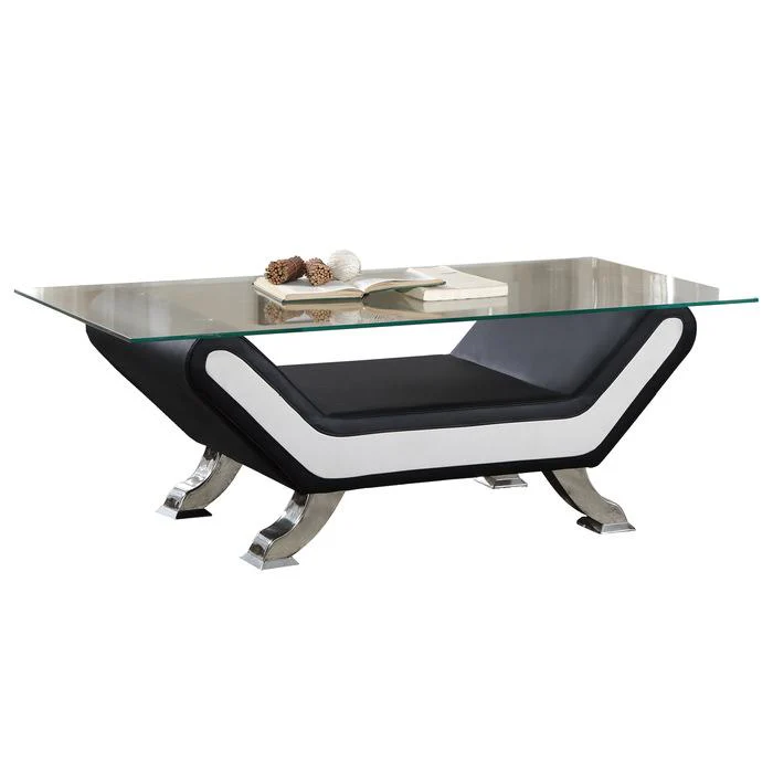 Veloce Cocktail Table in Black/Ivory 8219-30