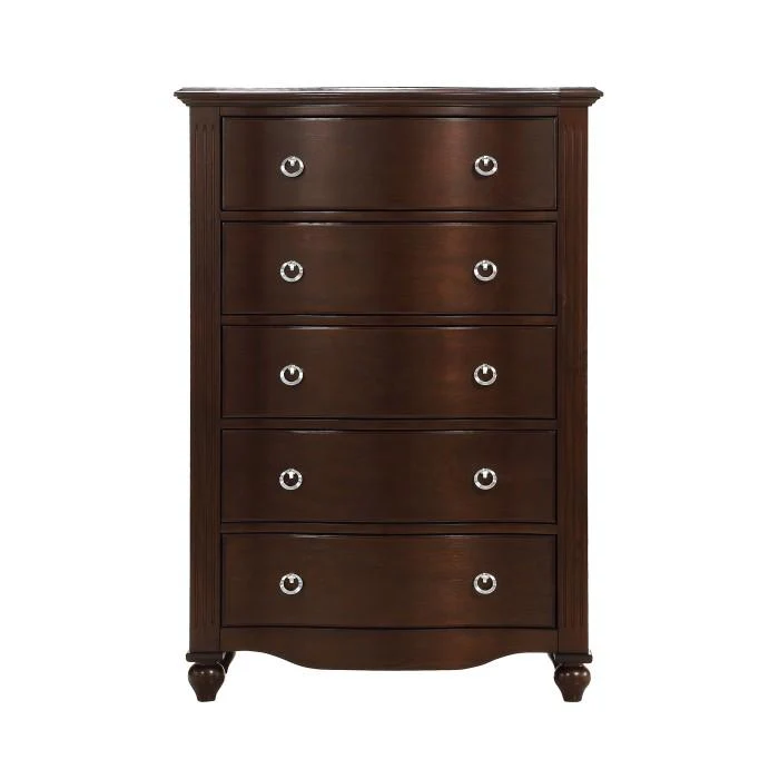 Meghan 5-Drawer Chest in Espresso