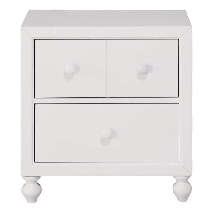 Wellsummer 2 Drawer Nightstand in White 1803W-4