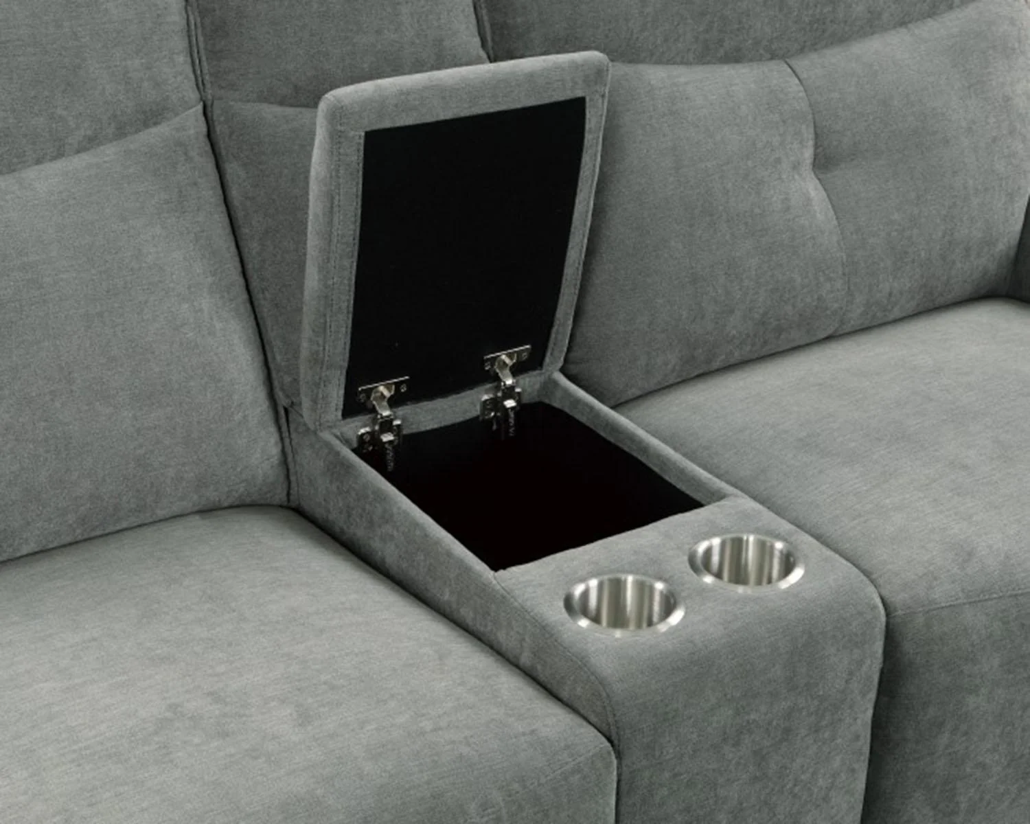 Tesoro Power Double Reclining Loveseat in Dark Gray 9509DG-2CNPWH