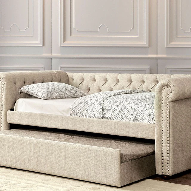 Leanna Daybed w Trundle Beige