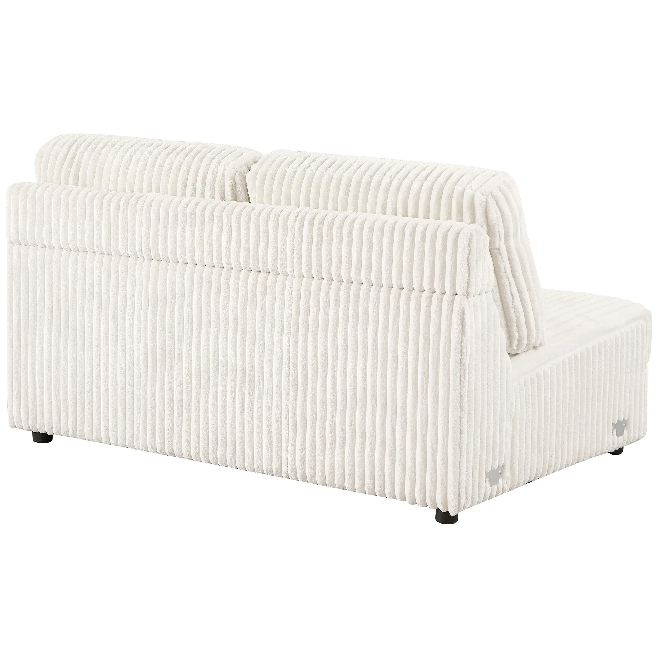 Emberson Upholstered Armless Loveseat Ivory