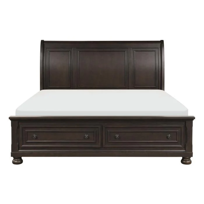 Begonia (3)California King Platform Bed with Footboard Storage