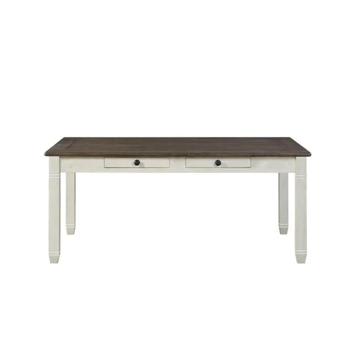 Granby Dining Table in White & Brown 5627NW-72