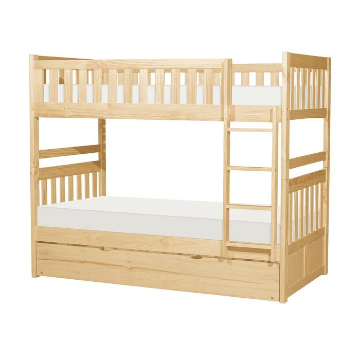 B2043-1R - (4) Twin/Twin Bunk Bed with Twin Trundle