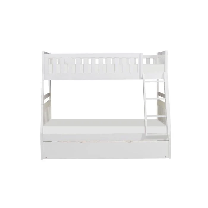 Galen Twin/Full Bunk Bed w/ Twin Trundle in White B2053TFW-1R