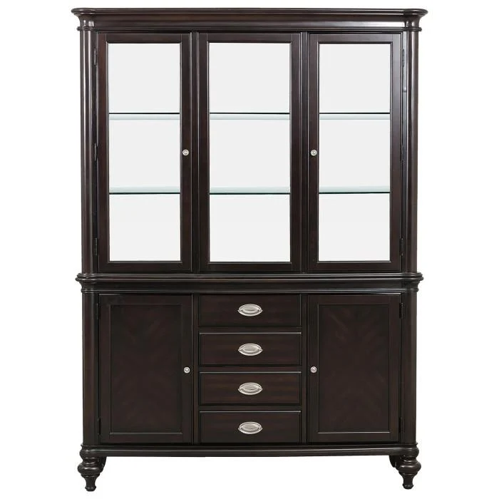 Marston Buffet with Hutch in Dark Cherry 2615DC-50-55
