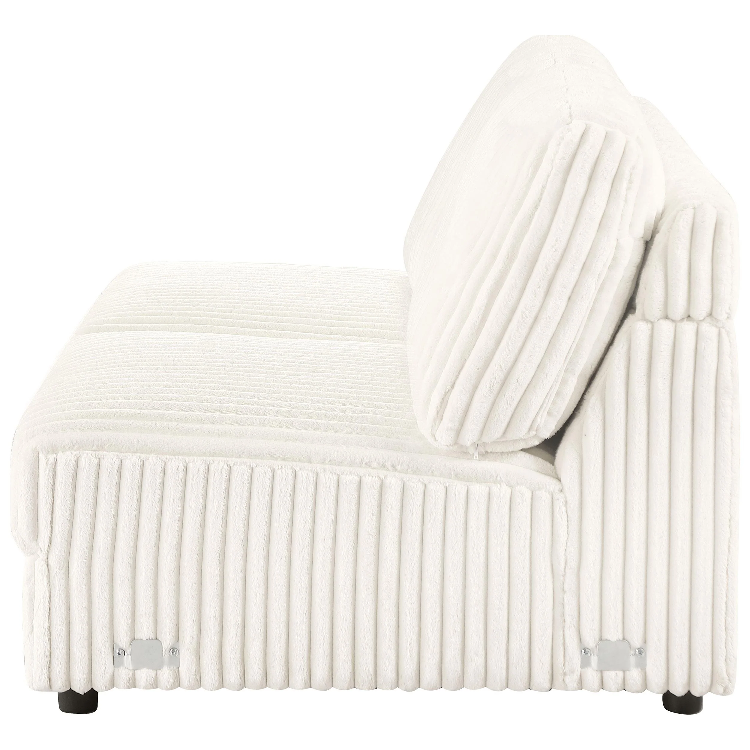 Emberson Upholstered Armless Loveseat Ivory
