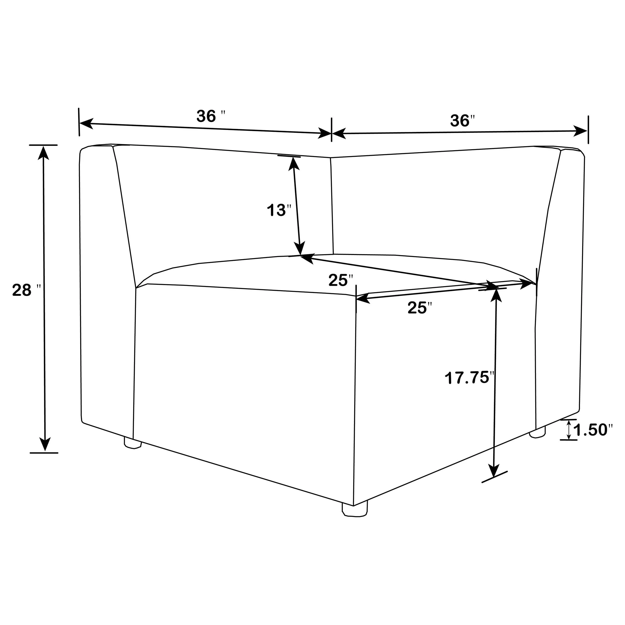 Freddie Upholstered Corner Chair Pearl