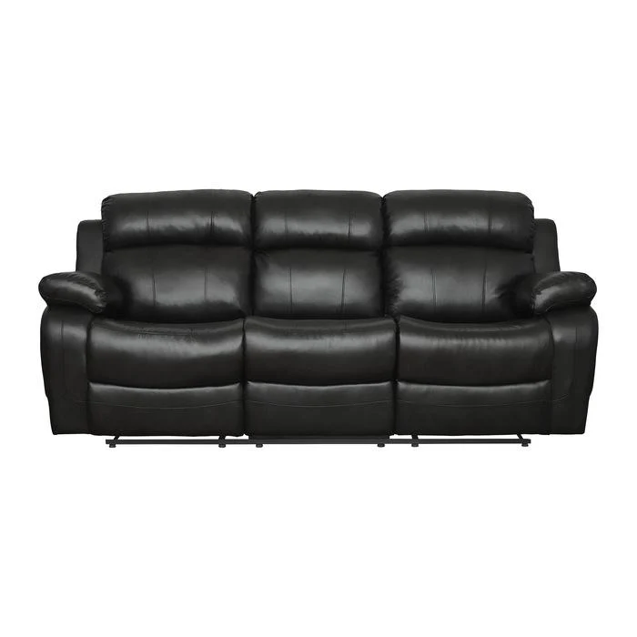 Marille Double Reclining Sofa in Black