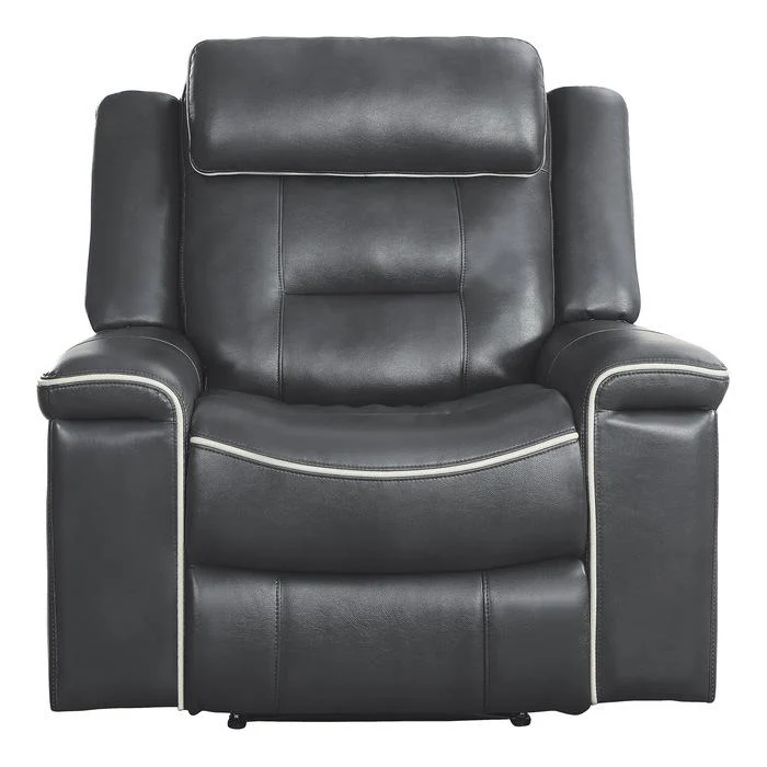 Darwan Lay Flat Recliner in Dark Gray