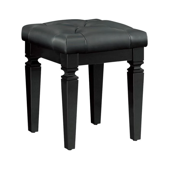 Allura Vanity Stool in Black 1916BK-14