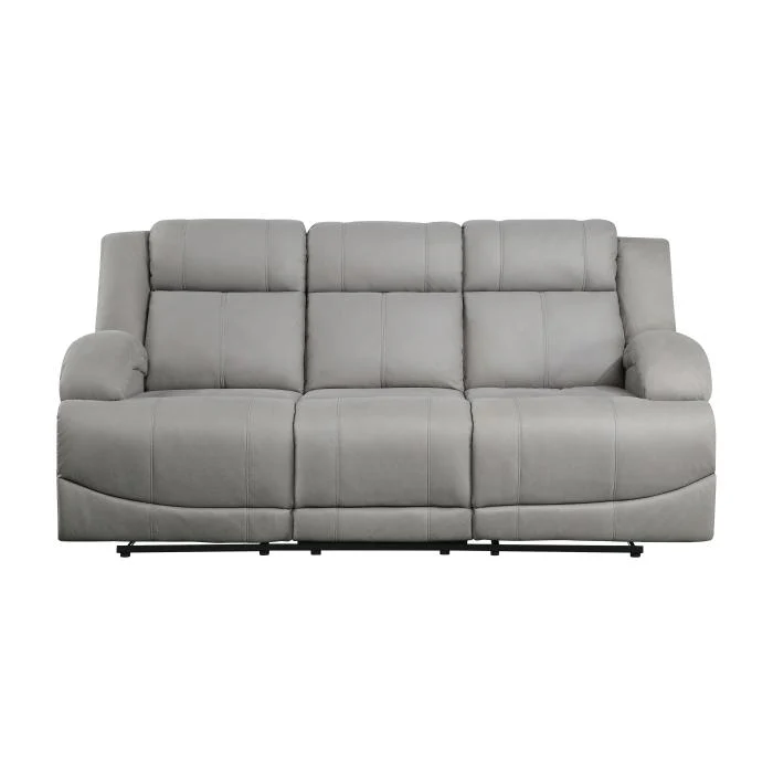 9207GRY-3 - Double Reclining Sofa