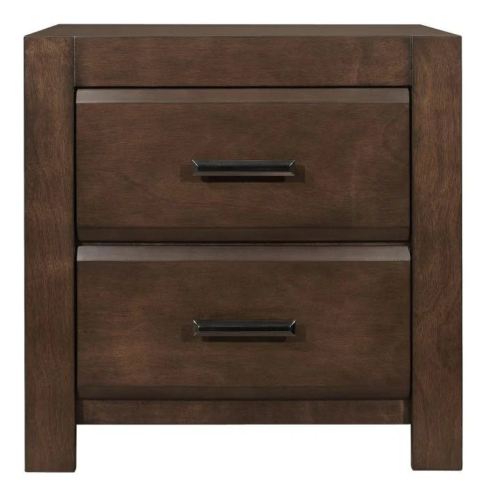 Erwan 2 Drawer Nightstand in Dark Walnut 1961-4