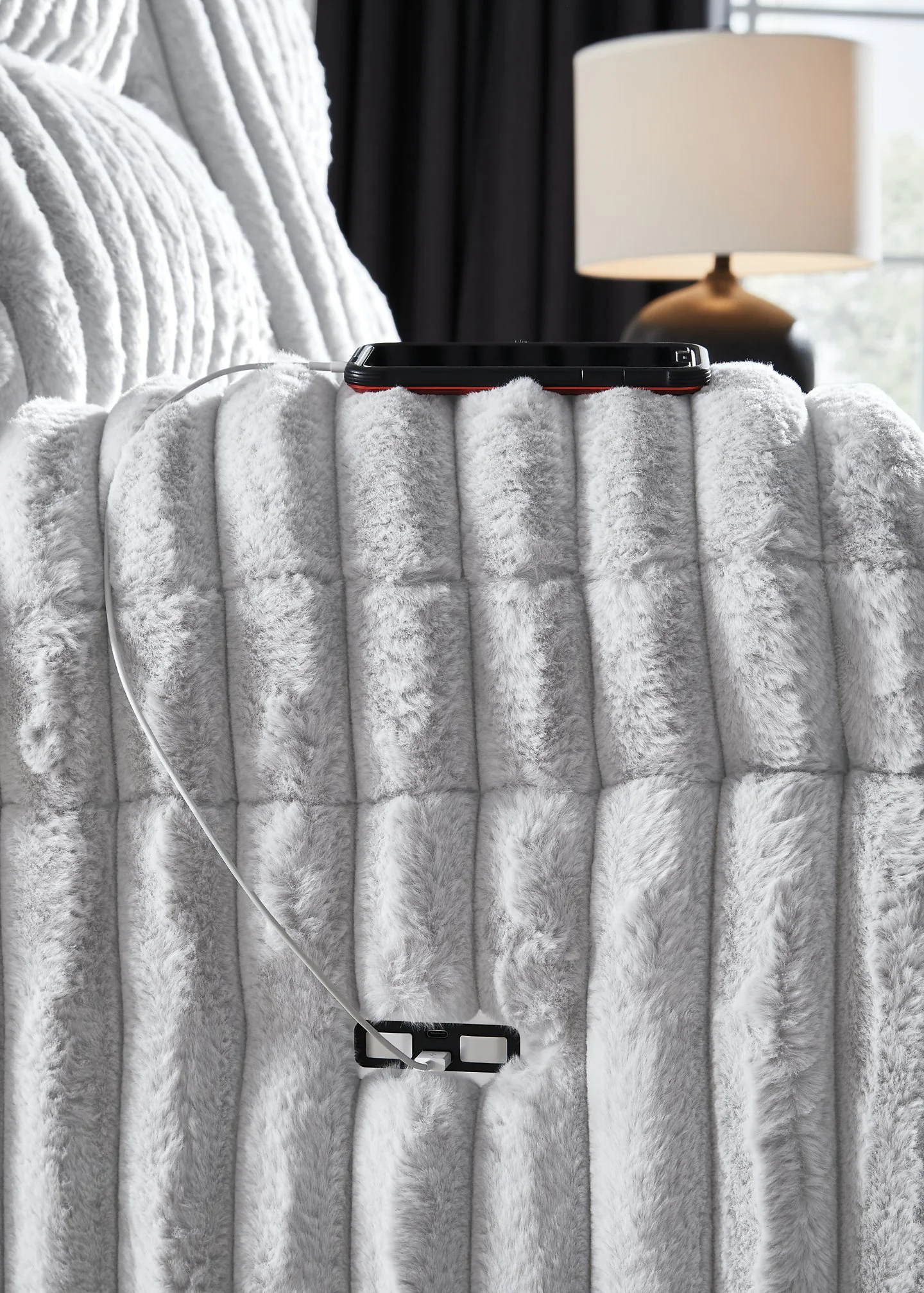 Rhines Falls Power Reclining Sofa with Drop Down Table