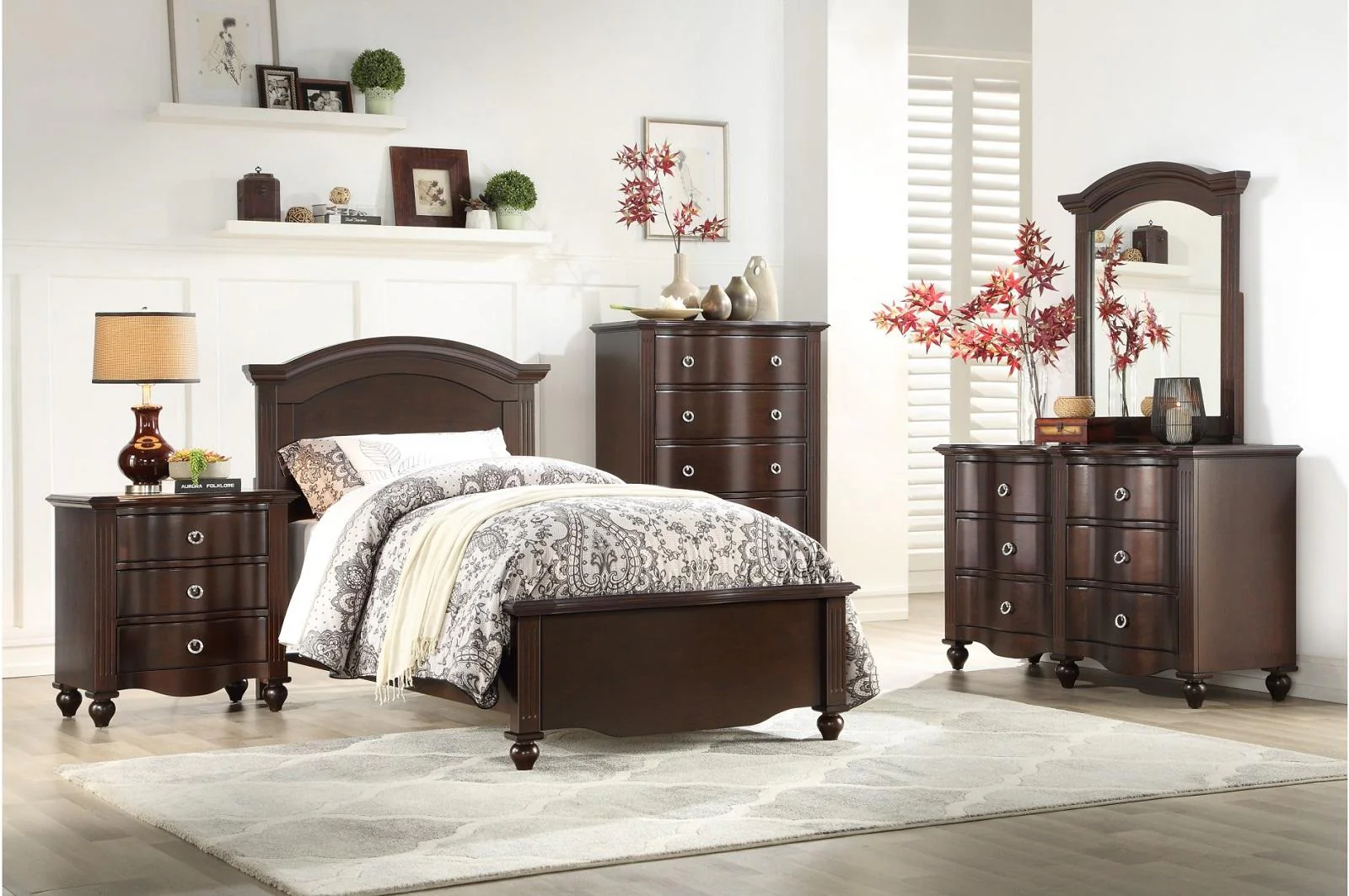 Meghan 6-Drawer Dresser in Espresso