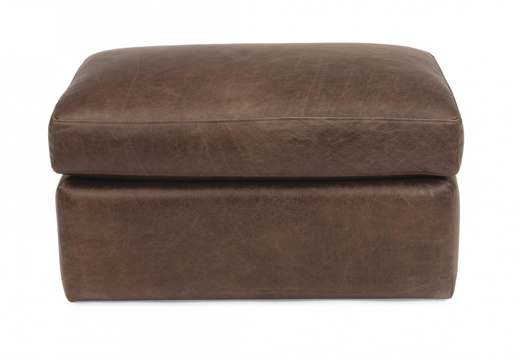 Flexsteel Latitudes Hawkins Leather Ottoman