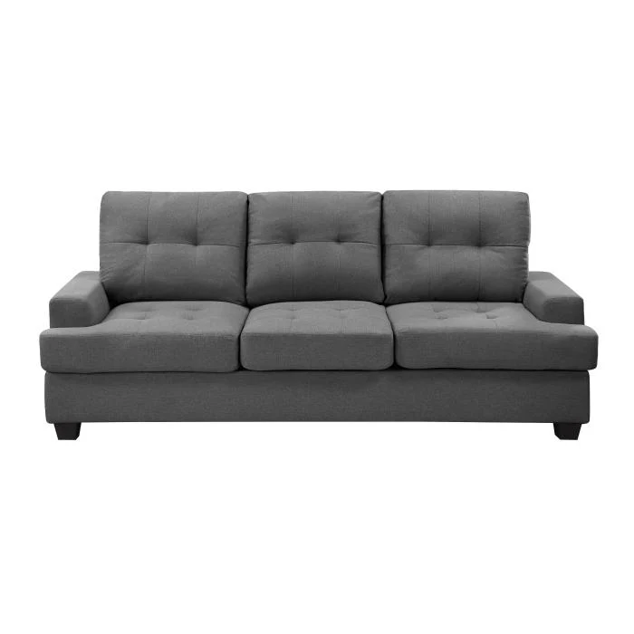 9367DGY-3N - Sofa with Drop-Down Cup Holders