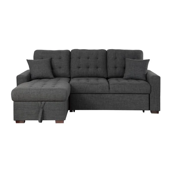 9916DG2LCRL - (2)2-Piece Sectional with Pull-out Bed and Left Chaise with Hidden Storage