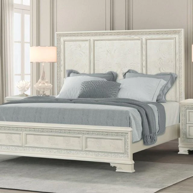 Stella Mia 4 Pc 5 Pc Queen Bedroom Set White