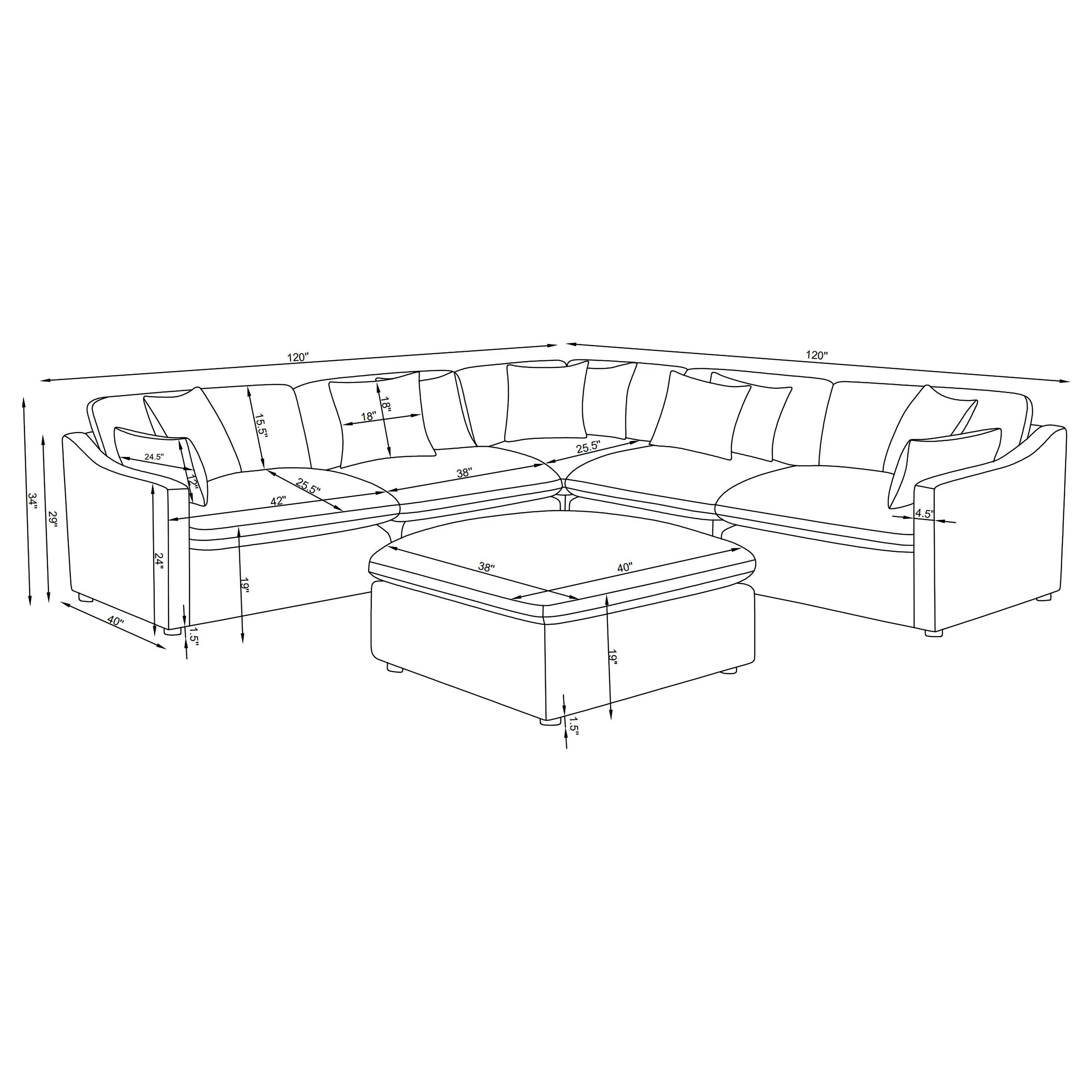 Hobson 6 Piece Sectionals