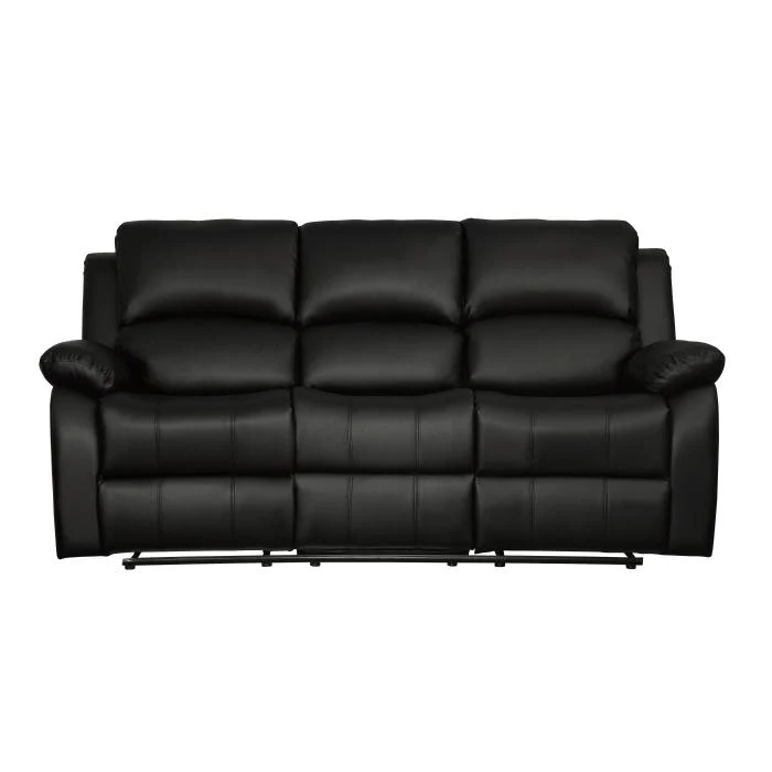 9928BLK-3 - Double Reclining Sofa with Center Drop-Down Cup Holders