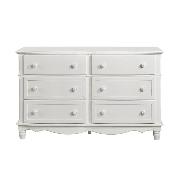 Clementine 6 Drawer Dresser in White B1799-5