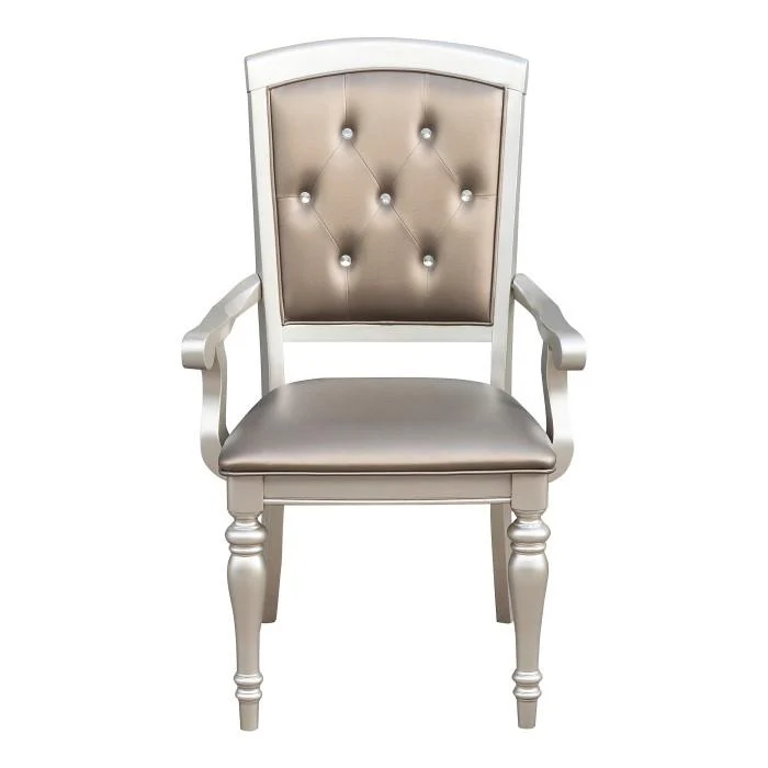 Orsina Arm Chair in Silver (Set of 2)
