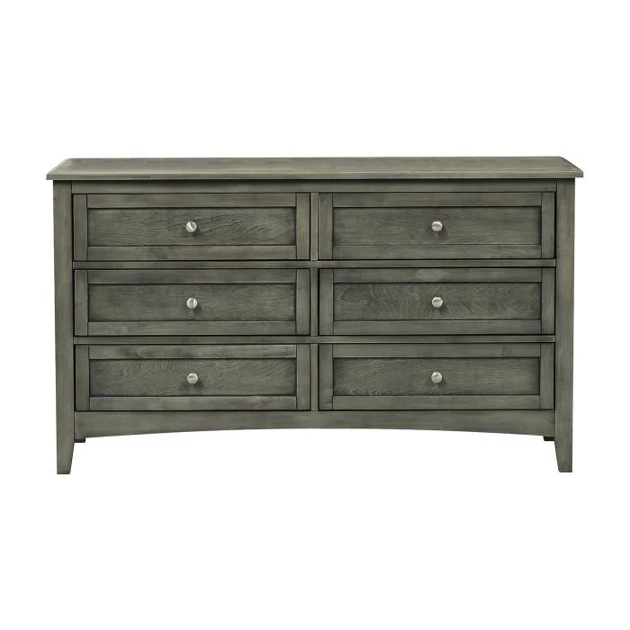Garcia 6 Drawer Dresser in Gray 2046-5